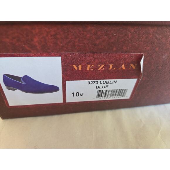 Mezlan Men\'s 9273 Lublin Velvet Formal Slip-On in Blue 10M